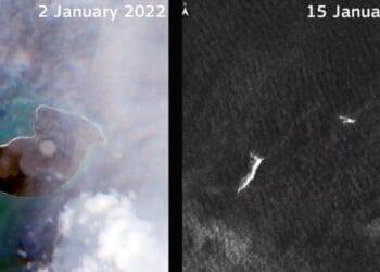 ¿Desapareció la isla? Imágenes aéreas muestran la devastación tras el tsunami en Tonga