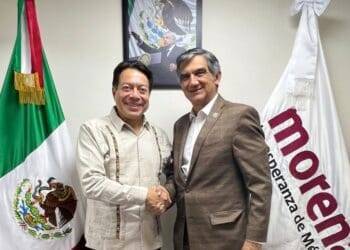 Se reúne Américo Villarreal y Mario Delgado dirigente nacional de MORENA