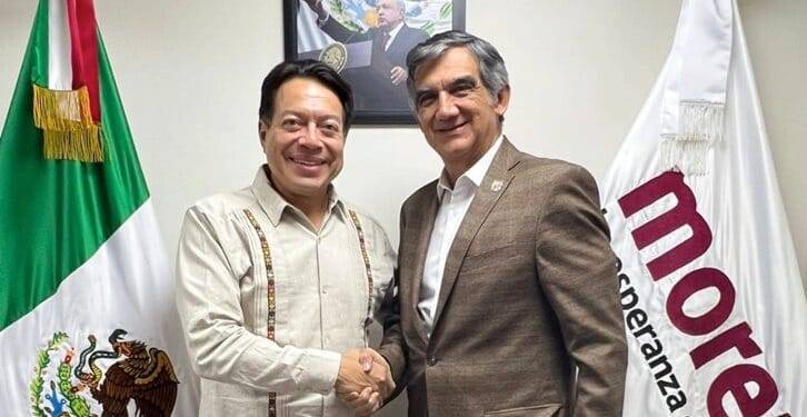 Se reúne Américo Villarreal y Mario Delgado dirigente nacional de MORENA