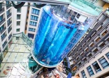 Acuario AquaDom estalla en Berlín y lanza más de mil peces a la calle