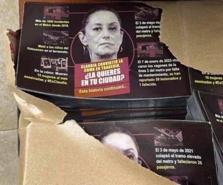 Hallan propaganda contra Claudia Sheinbaum en oficinas de la alcaldía Cuauhtémoc
