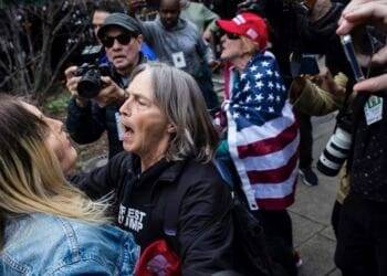 Incidentes en las manifestaciones a favor y en contra de Trump en Manhattan