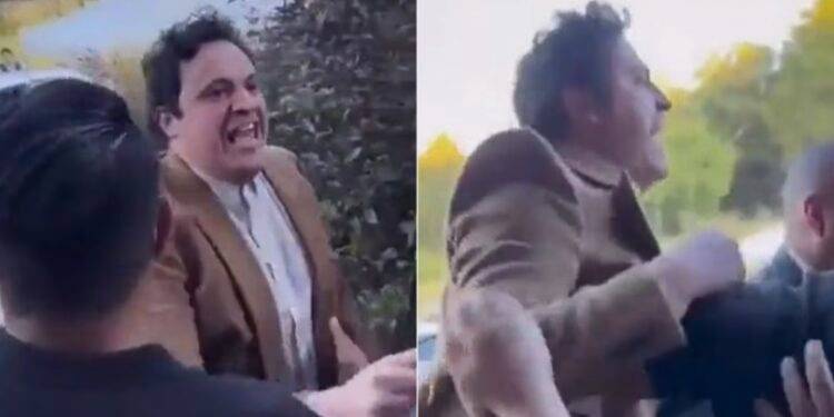 Video exhibe momento en que Ricardo O’Farrill intentó entrar a boda de Mau Nieto