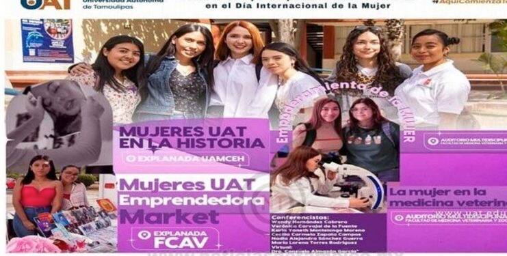 Organiza UAT participación de universitarias en eventos del Día Internacional de la Mujer