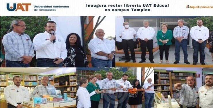 Rector de la UAT inaugura en el campus Tampico librería FCE -EDUCAL