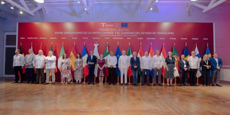 El Gobernador Américo Villarreal recibió a embajadores de la UE en Tamaulipas