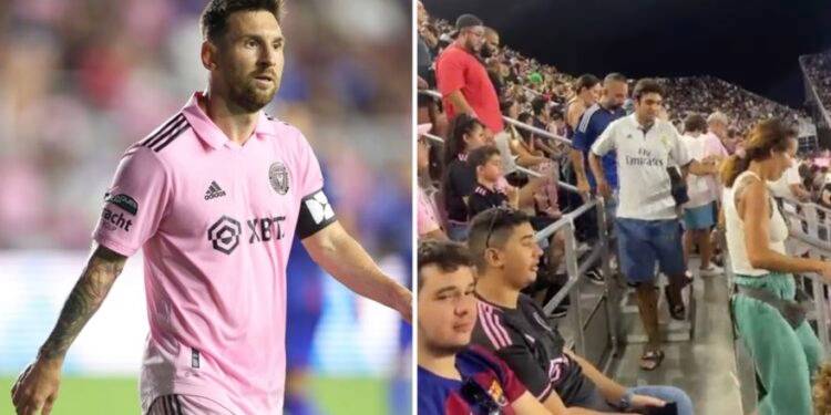 Tachan de Liga molera a la MLS luego de que el público se fue del estadio tras cambio de Lionel Messi