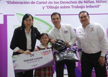 DIF Tamaulipas premia a ganadores del Concurso de Cartel de los Derechos de Niñas, Niños y Adolescentes y Dibujo sobre Trabajo Infantil
