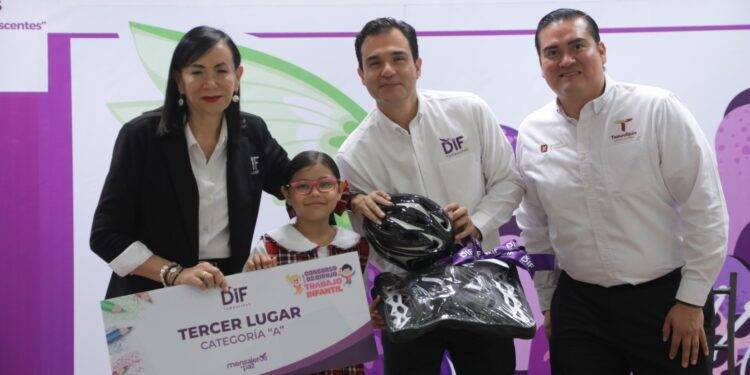 DIF Tamaulipas premia a ganadores del Concurso de Cartel de los Derechos de Niñas, Niños y Adolescentes y Dibujo sobre Trabajo Infantil