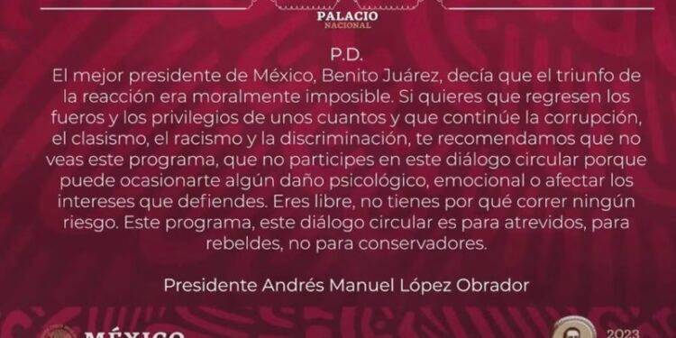 El INE ordenará eliminar posdata de la Mañanera, Presidencia difunde una nueva y le agrega voz de AMLO