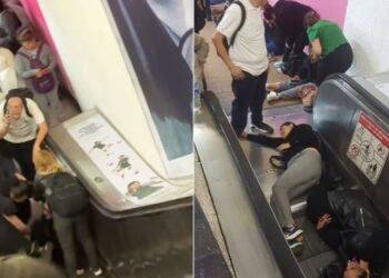 Reportan 7 lesionados tras caer de escaleras eléctricas en el Metro Polanco