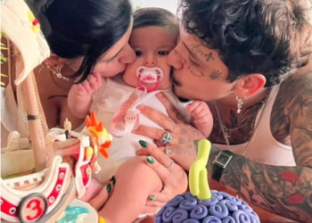 Christian Nodal y Cazzu muestran por primera vez la cara de su hija