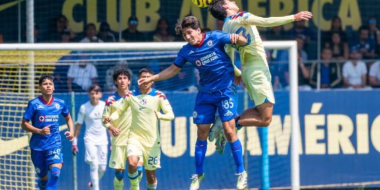 América y Cruz Azul, con una victoria por bando en la SUB 23 y SUB 18 previo al Clásico Joven.