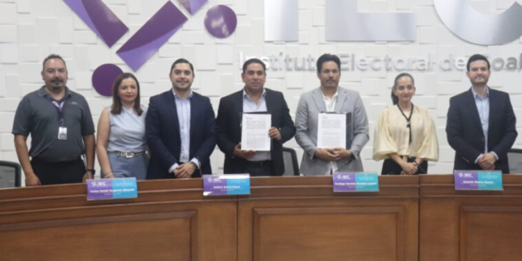 Firman convenio IEC y Canirac Saltillo para promoción del voto