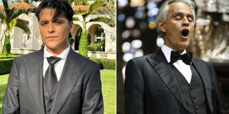 Christian Nodal agradece ser parte del homenaje musical a Andrea Bocelli