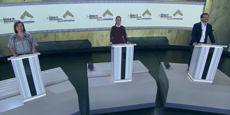 Tercer debate presidencial sin discusión «cara a cara»; INE remueve segmento de réplica entre Sheinbaum, Gálvez y Máynez