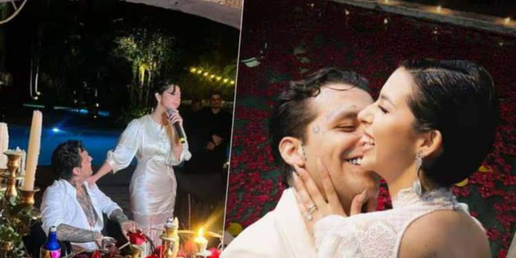 Los cantantes mexicanos Christian Nodal y Ángela Aguilar se casan casi 2 meses después de anunciar su relación