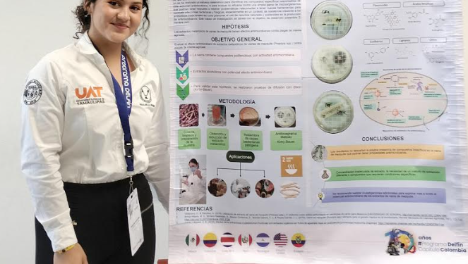 Alumna de la UAT estudia el potencial antimicrobiano de la vaina de mezquite