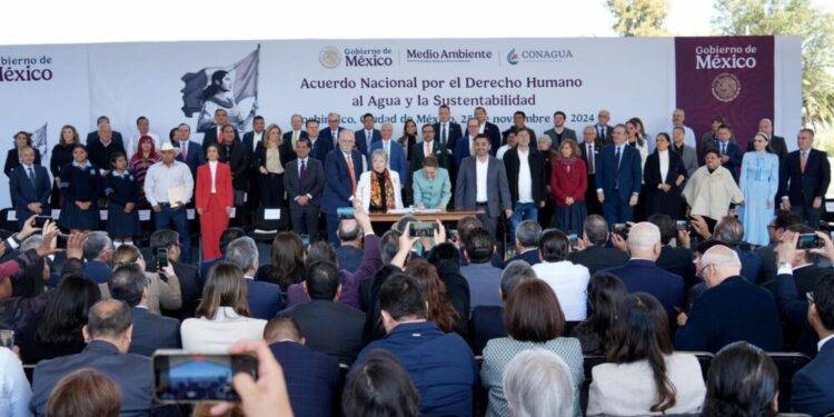 Participa gobernador en el Acuerdo Nacional por el Derecho Humano al Agua