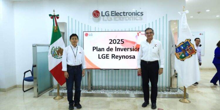 Invertirá LG Electronics 100 MDD en Tamaulipas y generará más de mil 300 empleos