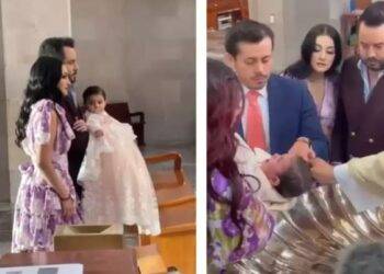 José Eduardo y Paola Dalay bautizan a su hija Tessa sin la presencia de los Derbez