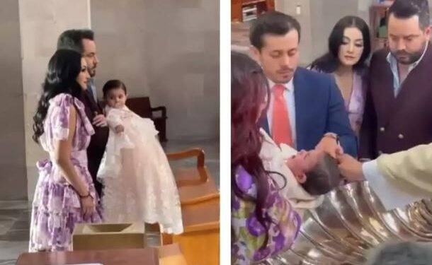 José Eduardo y Paola Dalay bautizan a su hija Tessa sin la presencia de los Derbez