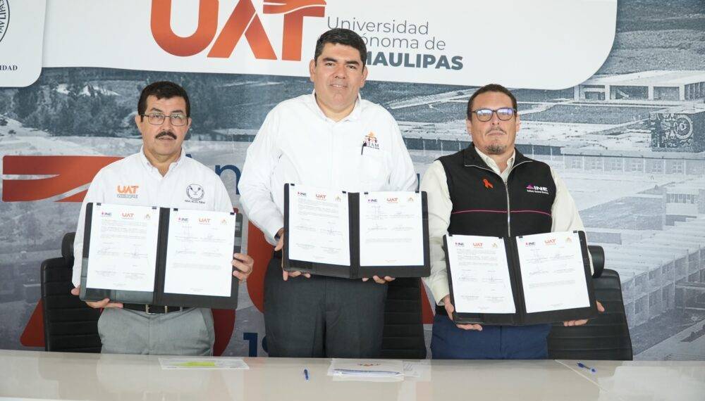 Firma la UAT convenio con el INE y el IETAM