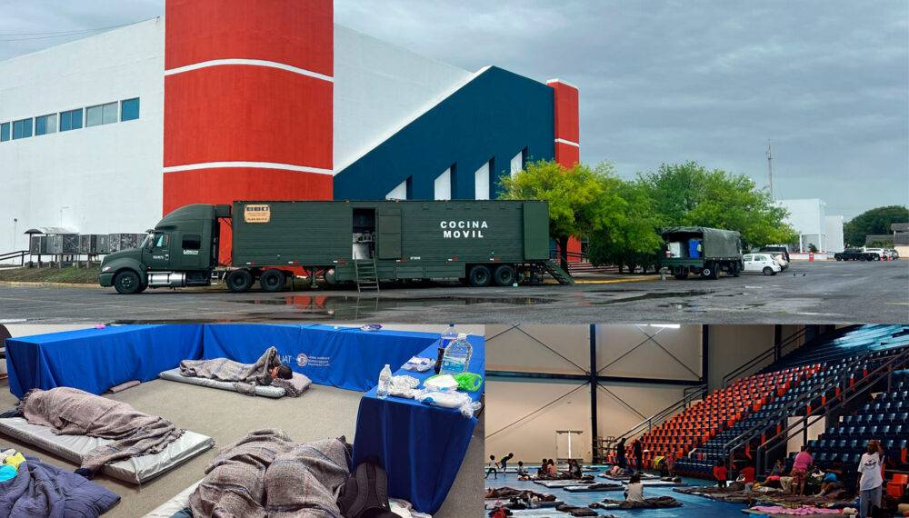 Habilita la UAT en Reynosa refugio temporal en apoyo a damnificados por inundación