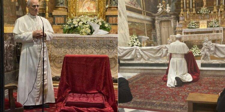 El Papa León XIV hace una visita sorpresa a un santuario dedicado a la Virgen, en el sur de Roma