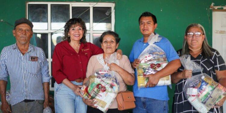 Lleva SEBIEN paquetes alimentarios a Reynosa