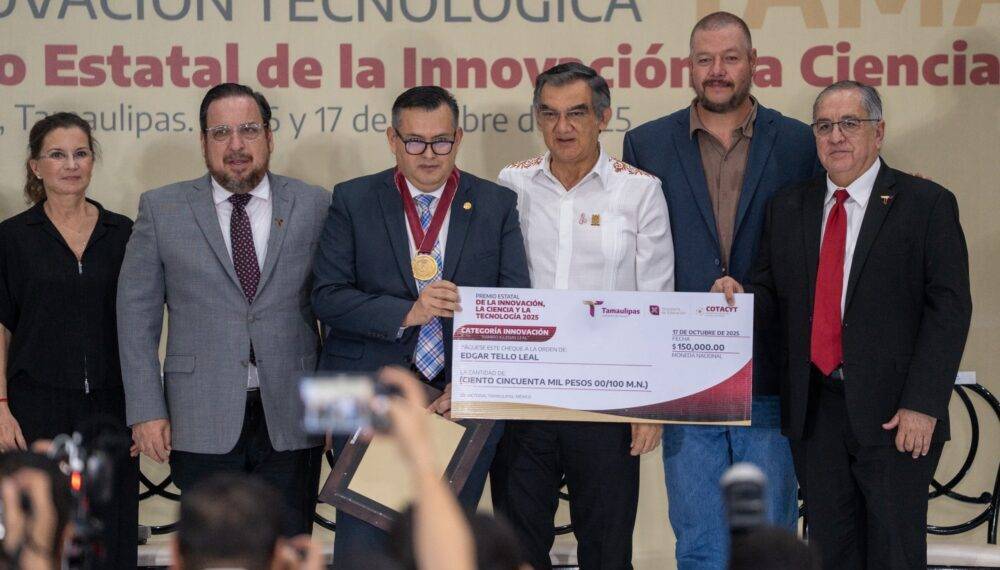 Investigador de la UAT recibe Premio Estatal de Innovación, Ciencia y Tecnología 2025