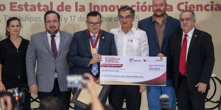 Investigador de la UAT recibe Premio Estatal de Innovación, Ciencia y Tecnología 2025