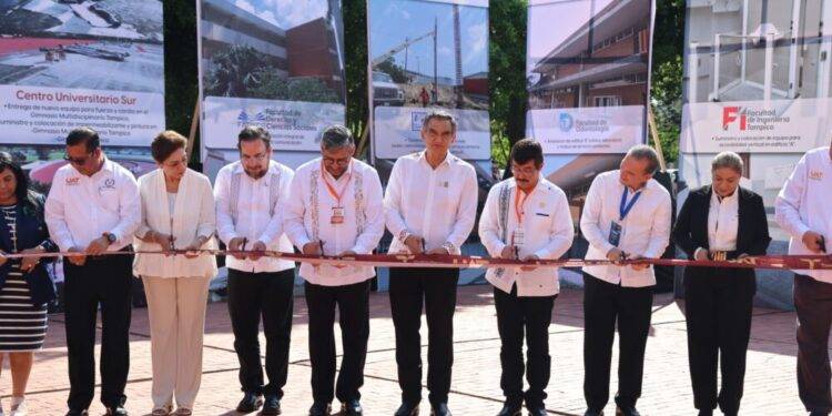 Gobernador y rector inauguran obras que fortalecen crecimiento de la UAT