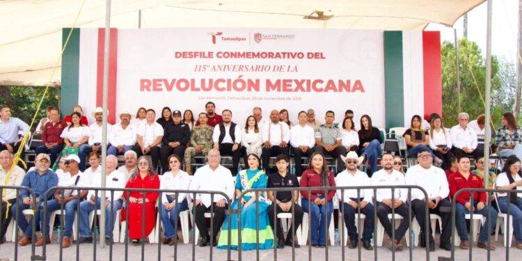 Viven sanfernandenses fervor patrio durante el desfile del 115 aniversario de la Revolución Mexicana