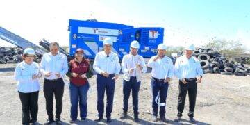 Pone en marcha Américo Villarreal planta trituradora de neumáticos en Matamoros