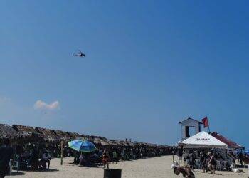 Vigila Agrupamiento Aéreo de la Guardia Estatal  Playa Miramar