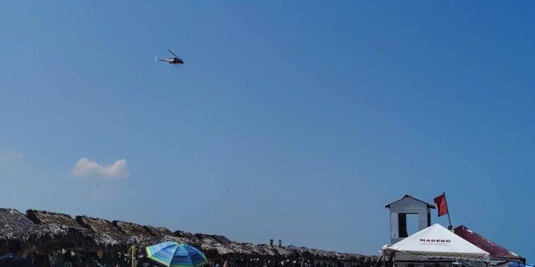 Vigila Agrupamiento Aéreo de la Guardia Estatal  Playa Miramar