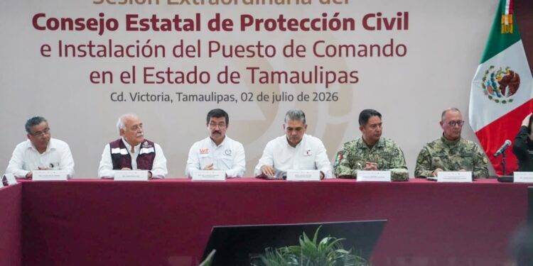 Participa rector de la UAT, Dámaso Anaya, en la instalación del Puesto de Comando Interinstitucional contra Ciclones