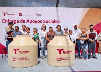 Entrega SEBIEN apoyos sociales en Nuevo Laredo