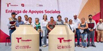 Entrega SEBIEN apoyos sociales en Nuevo Laredo