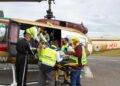 Trasladan en aeronave médica a paciente a unidad de quemados del  Hospital General de Victoria